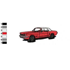 Classic Cars 61 Embroidery Design